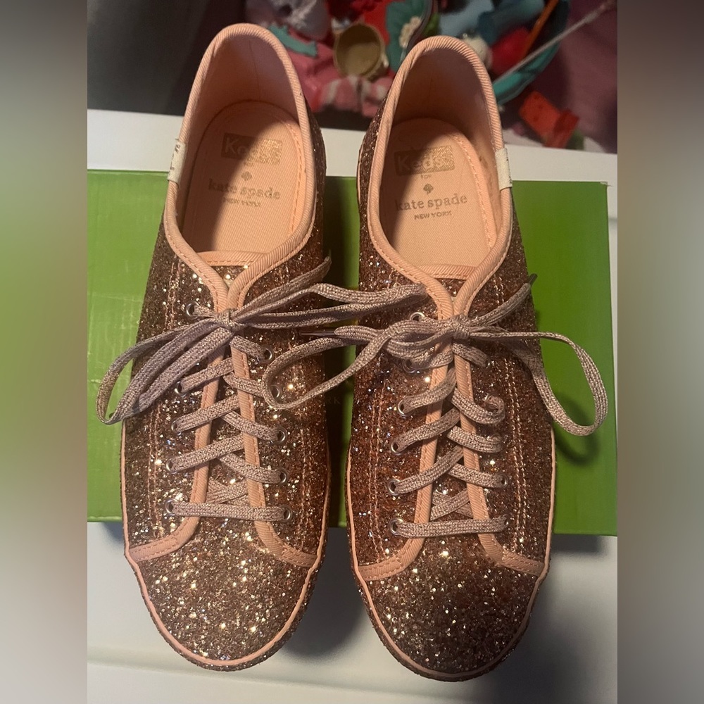 KEDS “Kickstart Glitter Rose” Shoes